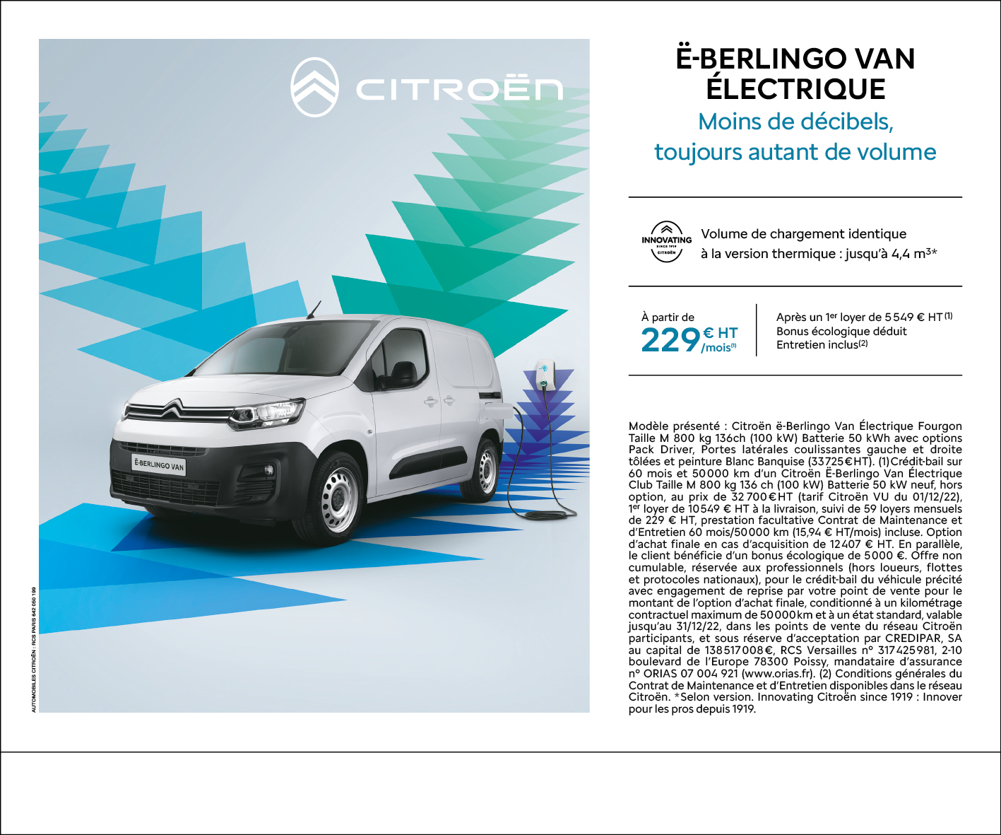 Berlingo Van 100% électrique chez Citroën à décembre à Brest